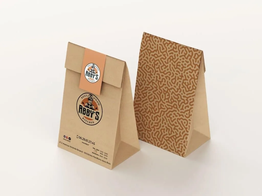 Grossiste emballage restauration personnalisable sac kraft