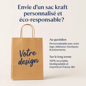 sac kraft personnalisable poignée trossadée