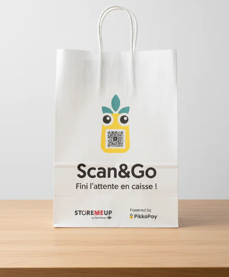 Sac kraft poignée torsadée Personnalisé – Image 3