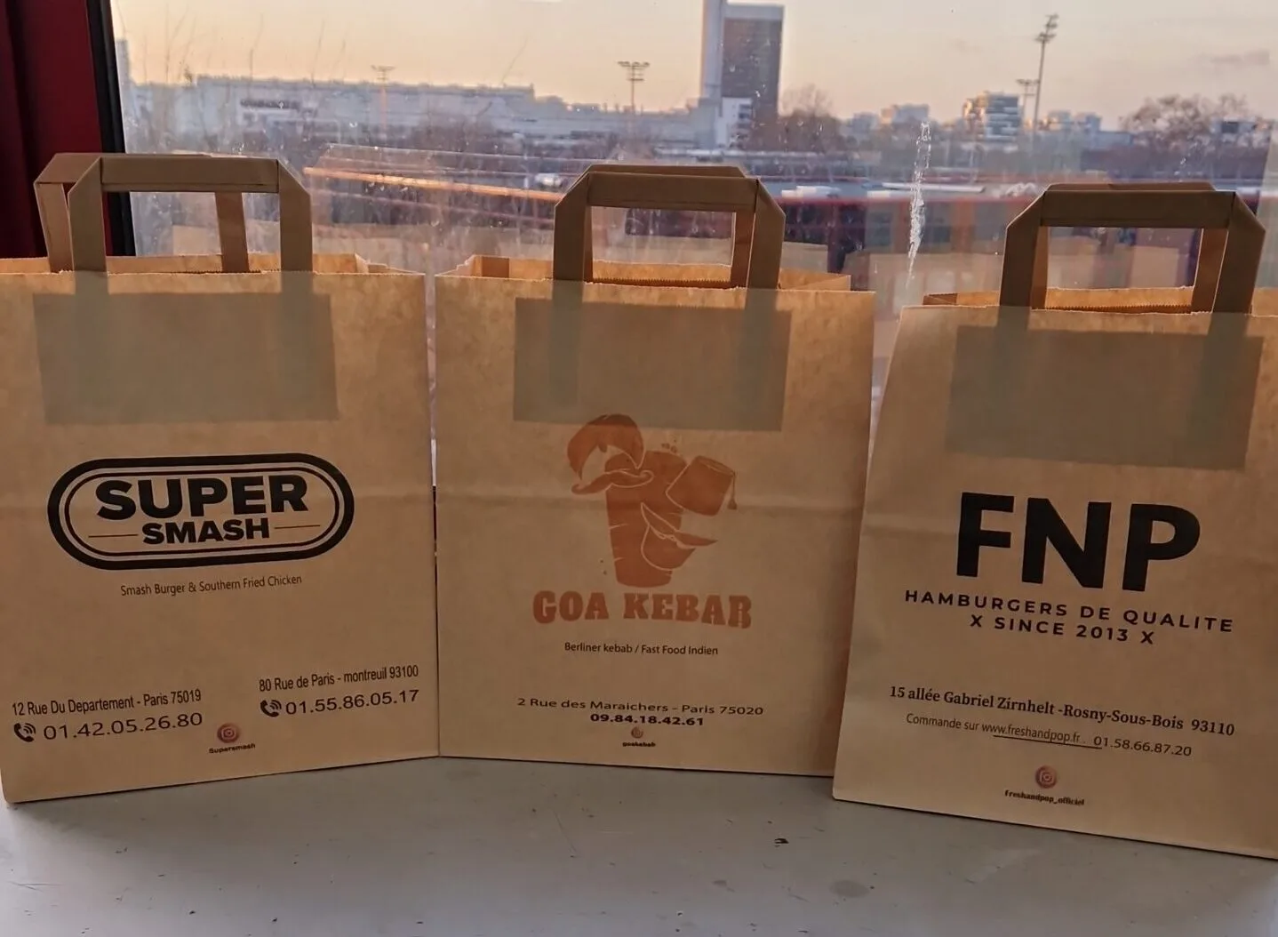 sac kraft personnalise , sac papier , sac restauration paris