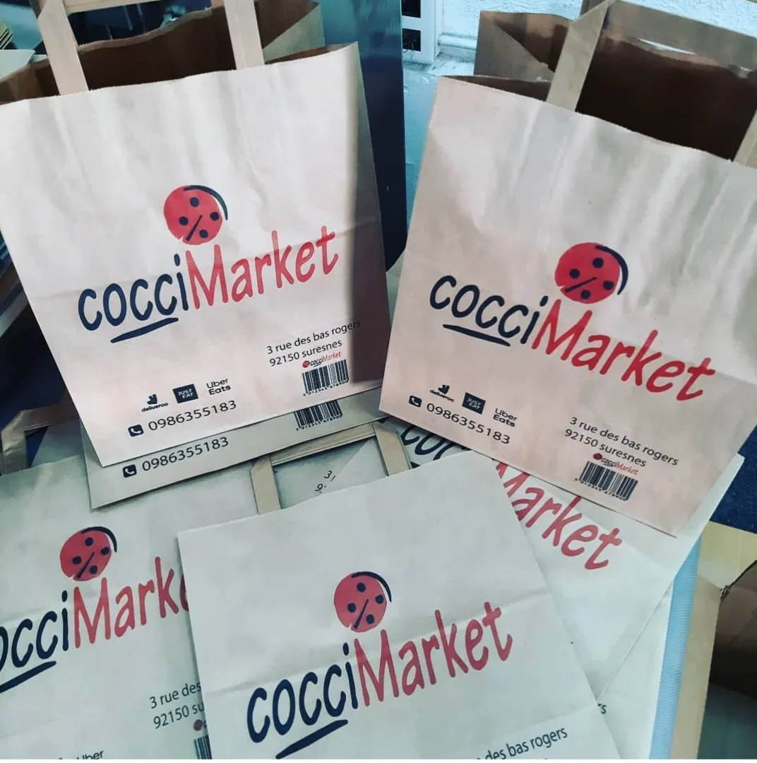 sac kraft personnalise , sac papier pour epicerie